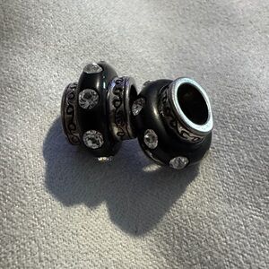 Brighton Black and Silver Beaded Charms